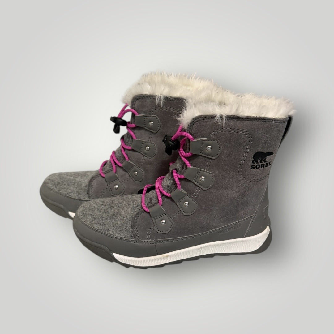 Gray with pink lace accents Sorel Winter Boots, 4